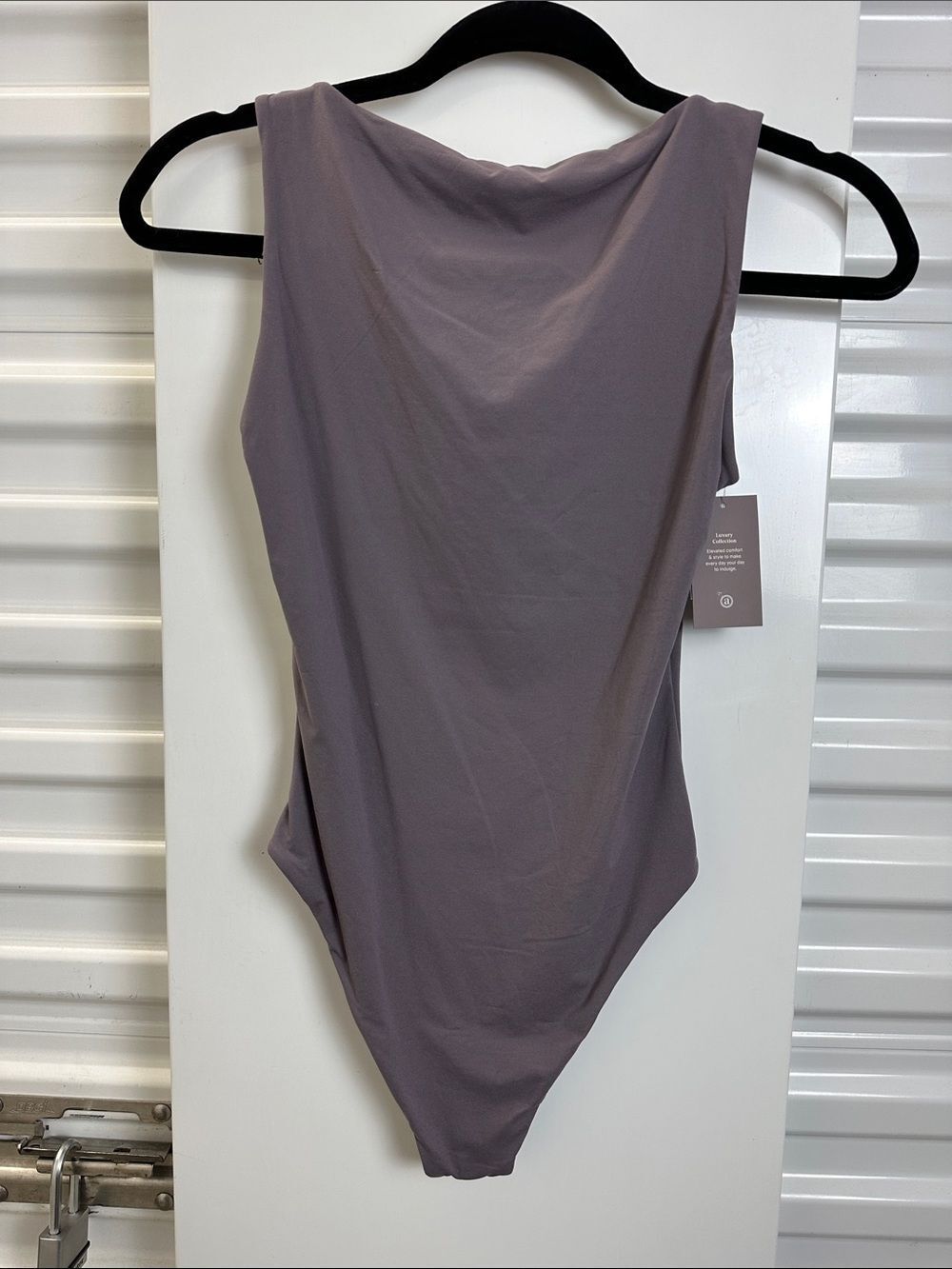AUDEN LUXURY COLLECTION Scoop-Back Bodysuit in Dusty Mauve